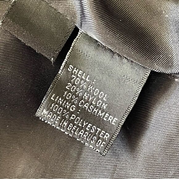 Jones New York Black Wool Cashmere Double Breasted Winter Pea Coat, size 8 - Picture 8 of 8